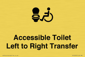 Accessible Toilet with Left to Right Transfer